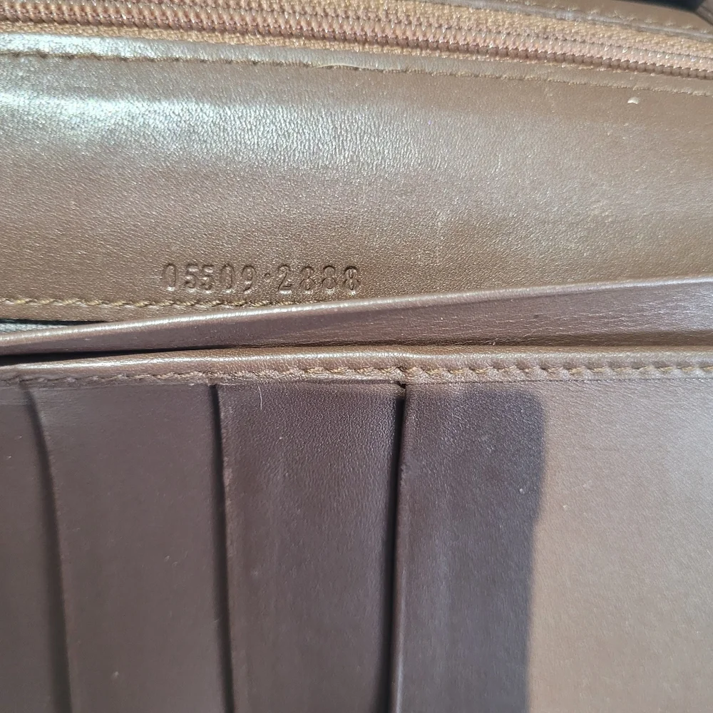 Gucci Brown Tan Wallet Card Holder Twist Lock Clutch Vintage Graphic Web Print - Picture 8 of 14